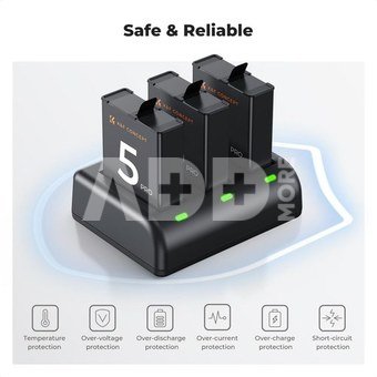 K&F Concept K&F DJI Osmo Action 5 Pro 3x Battery + Charger