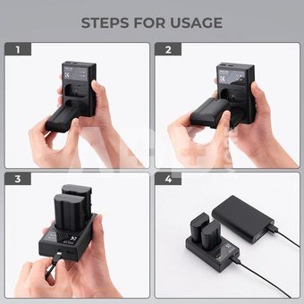 K&F Concept K&F EN-EL15 2000mAh Digital Camera Dual Battery with Dual Channel Charger, for Nikon Camera Charger