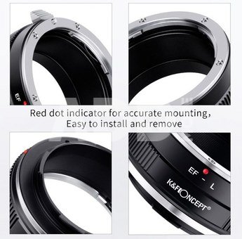 K&F Concept K&F EOS-L Manual Focus Canon (EF/EF-S) Lens to Leica SL T Sigma FP Panasonic L-mount Mount Adapter