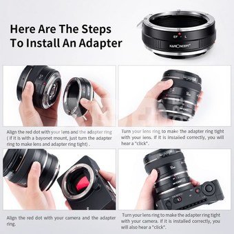 K&F Concept K&F EOS-L Manual Focus Canon (EF/EF-S) Lens to Leica SL T Sigma FP Panasonic L-mount Mount Adapter