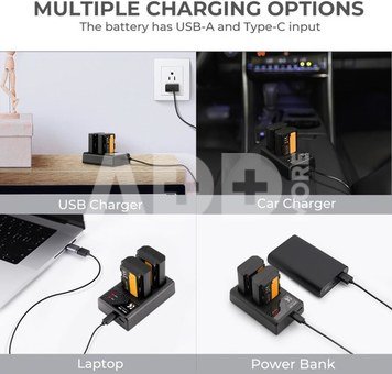 K&F Concept K&F FZ100 2000mAh Digital Camera Dual Battery with Dual Channel Charger, for Sony Camera Charger