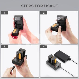 K&F Concept K&F FZ100 2000mAh Digital Camera Dual Battery with Dual Channel Charger, for Sony Camera Charger