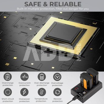 K&F Concept K&F FZ100 2000mAh Digital Camera Dual Battery with Dual Channel Charger, for Sony Camera Charger