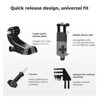K&F Concept K&F Head Strap & Chest Mount Set for GoPro Hero, Session DJI Osmo Action Cameras