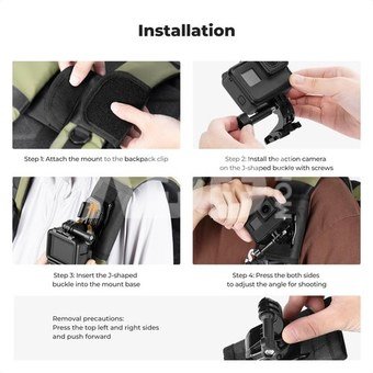 K&F Concept K&F Sports camera accessories, Velcro backpack support