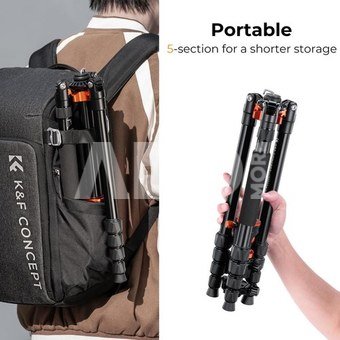 K&F Concept T254A4 tripod with BH-28L ball head