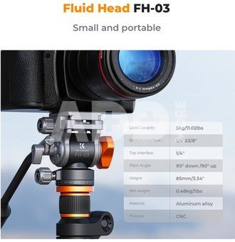 K&F Concept K&F Tripod Ball Head FH-03 with Handle