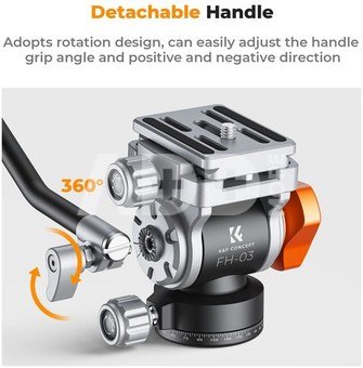 K&F Concept K&F Tripod Ball Head FH-03 with Handle