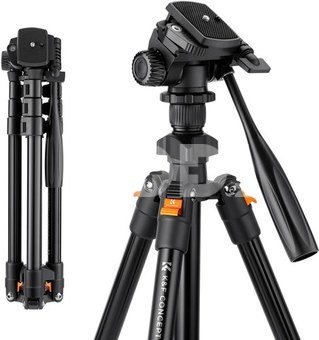 K&F Concept K234A0 video tripod with 3D head and phone holder