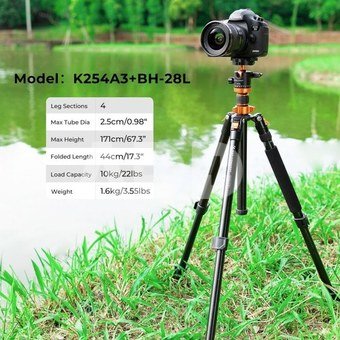 K&F Concept K254A3 tripod with BH-28L ball head