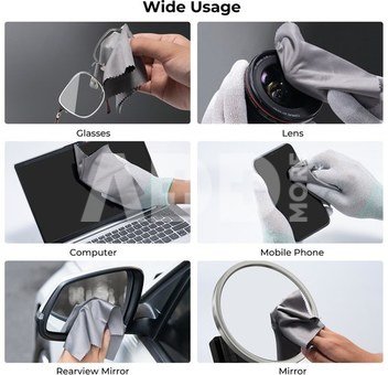 K&F Concept KF 10pcs* Microfiber Cleaning cloth Kit, 15*18cm, Gray, Dry, in OPP bag