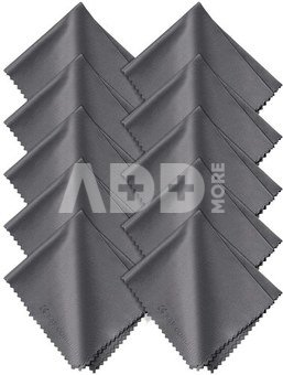 K&F Concept KF 10pcs* Microfiber Cleaning cloth Kit, 15*18cm, Gray, Dry, in OPP bag