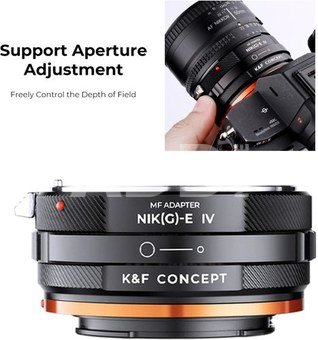 K&F Concept KF,M18106,HIGH PRECISION LENS ADAPTER,Anti reflection,NIK(G)-NEX IV PRO