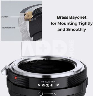 K&F Concept KF,M18106,HIGH PRECISION LENS ADAPTER,Anti reflection,NIK(G)-NEX IV PRO