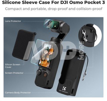 K&F Concept Pocket 3 dedicated body silicone protective cover set, including screen protective cover