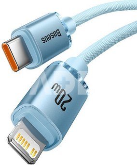 Kabel USB-C do iP Baseus Crystal Shine, 20W, 2m (niebieski)