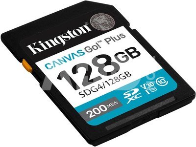 KINGSTON 128GB UHS-I SD Memory Card (Class 10, U3, V30)
