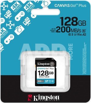 KINGSTON 128GB UHS-I SD Memory Card (Class 10, U3, V30)