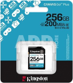 KINGSTON 256GB UHS-I SD Memory Card (Class 10, U3, V30)