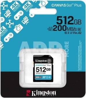KINGSTON 512GB UHS-I SD Memory Card (Class 10, U3, V30)