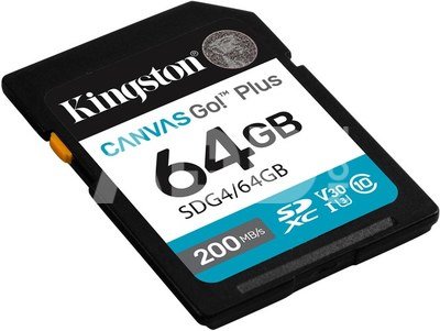 KINGSTON 64GB UHS-I SD Memory Card (Class 10, U3, V30)