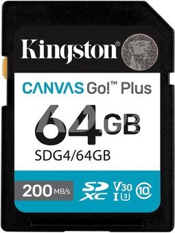 KINGSTON 64GB UHS-I SD Memory Card (Class 10, U3, V30)
