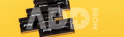 Kingston Memory DDR4 Fury Impact SODIMM 32GB(2*16GB)/3200 CL20