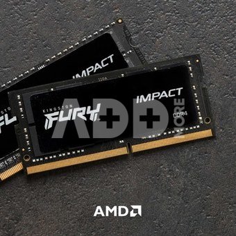 Kingston Memory DDR4 Fury Impact SODIMM 64GB(2*32GB)/3200 CL20