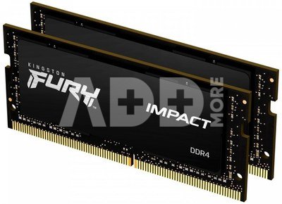 Kingston Memory DDR4 Fury Impact SODIMM 64GB(2*32GB)/3200 CL20