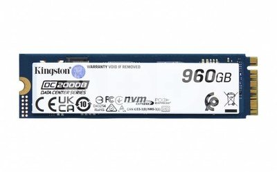 Kingston SSD | DC2000B | 960 GB | SSD form factor M.2 2280 | Solid-state drive interface PCIe NVMe Gen 4.0 (x4) | Read speed 7000 MB/s | Write speed 1300 MB/s