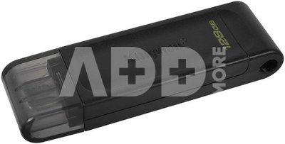 Kingston USB Flash Drive DataTraveler 70 128 GB, USB 3.2 Gen 1 Type-C, Black