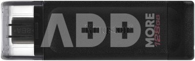 Kingston USB Flash Drive DataTraveler 70 128 GB, USB 3.2 Gen 1 Type-C, Black