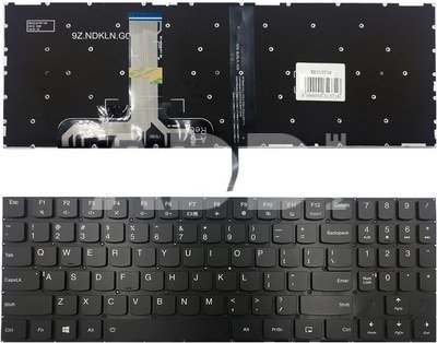 Klaviatūra Lenovo: Legion Y520, Y520-15Ikb, Y720-15Ikb, R720 R720-15Ikb su baltu pašvietimu