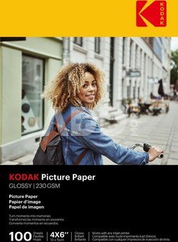 Kodak Picture Paper 230g 11.8 mil Glossy 4/6x100 (9891164)