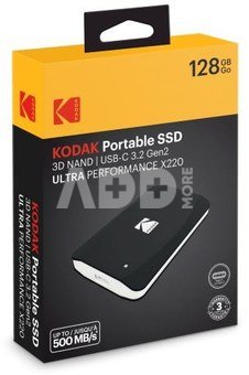 Kodak SSD 3.2Gen2 X220 128GB Portable EKSSD128GX220K