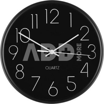 Laikrodis sieninis aliumininis juodos spalvos D25 cm 4Living 628155