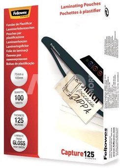 Fellowes A6 Glossy 125 Micron Laminating Pouch - 100 pack