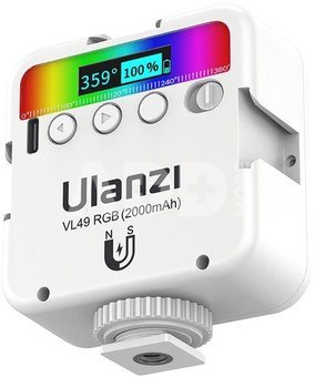 Lampa LED Ulanzi VL49 - RGB, WB (2500 K - 9000 K), biała