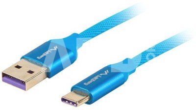 Lanberg USB-C to USB-A Cable, 1 m, Blue