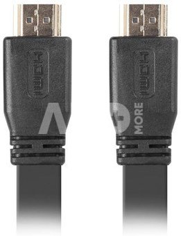 Lanberg Cable HDMI-HDMI v2.0 1.8m black flat 4K 60Hz, full copper