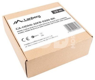 Lanberg Cable HDMI M/M v2.0 CA-HDMI-20FB-0200-BK 20m black