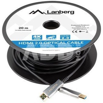 Lanberg Cable HDMI M/M v2.0 CA-HDMI-20FB-0200-BK 20m black