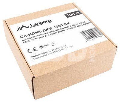Lanberg Cable HDMI M/M v2.0 CA-HDMI-20FB-1000-BK 100m black