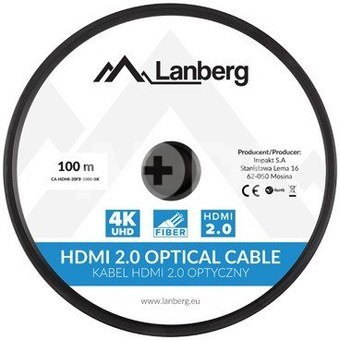 Lanberg Cable HDMI M/M v2.0 CA-HDMI-20FB-1000-BK 100m black
