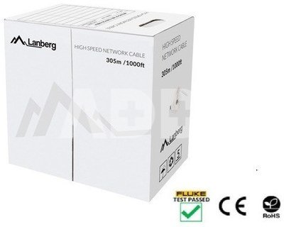 Lanberg Cable UTP Cat.6 CU 305m wire fluke LCU6-12CU-0305-S grey