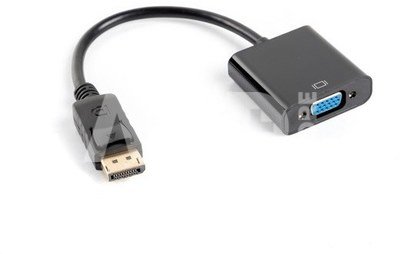 Lanberg DisplayPort Adapter (M) -> VGA 15 pin (F) black on the cable
