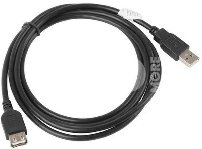 Lanberg Extension cable USB 2.0 AM-AF black 1.8M