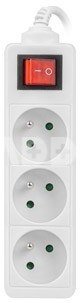 Lanberg Power strip 1.5m, white, 3 sockets, with switch, cable made of solid copper