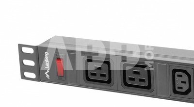 RACK 1U 16A PDU 19" 2m Black