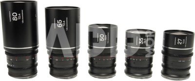 Laowa Nanomorph&Acirc; S35 Prime&Acirc; 5 Lens&Acirc; Bundle &Acirc; (27mm, 35mm, 50mm, 65mm, 80mm) (Silver) L Mount